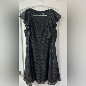 Kensie Black Chevron Mini Dress